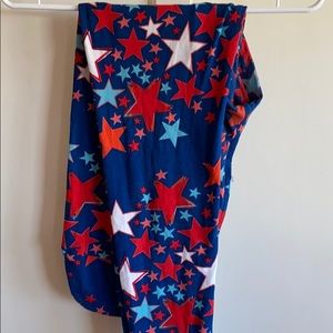 LulaRoe TC patriotic leggings EUC